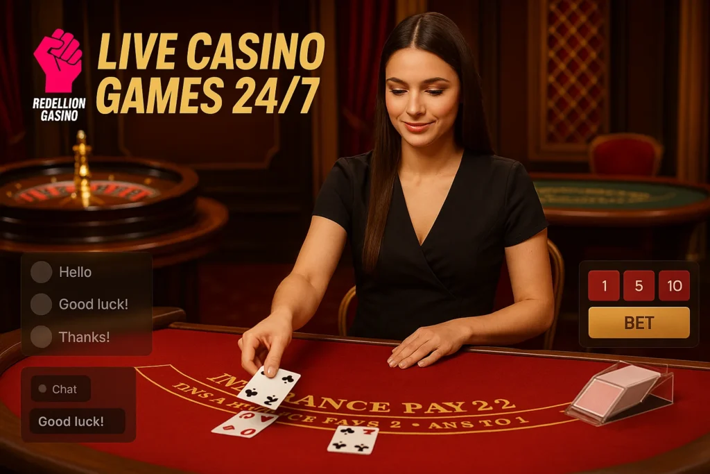 Rebellion Live Dealer – Desktop